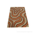 Abstract Acrylic Area Rugs, Light Orange Bedroom Area Rug Mordern Design